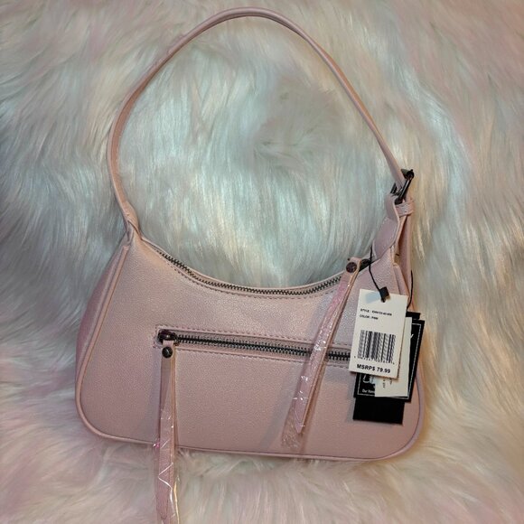 NEW Ed Hardy Shoulder Bag Pink Love Kills Slowly Sequin Red Heart - Picture 4 of 6